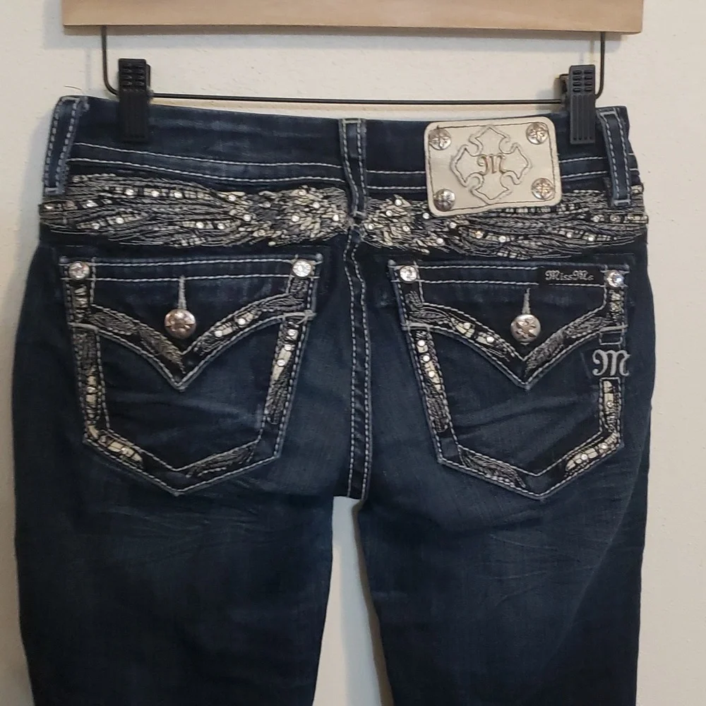 Miss Me Jeans Women Size 26 Blue Signature Skinny - Picture 5 of 8